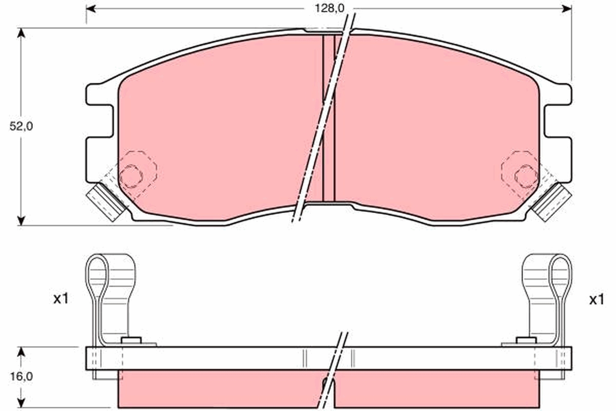 Brake Pad Set, disc brake (Front axle)  Art. GDB1128