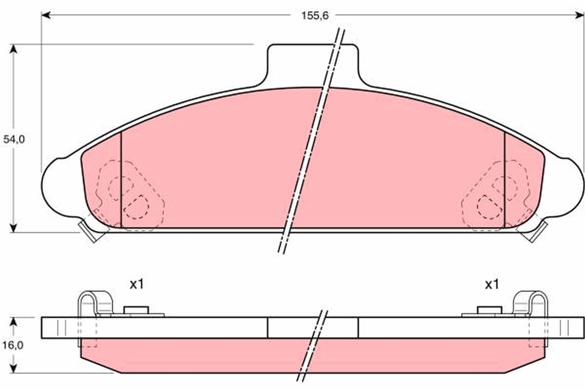 Brake Pad Set, disc brake (Front axle)  Art. GDB1136