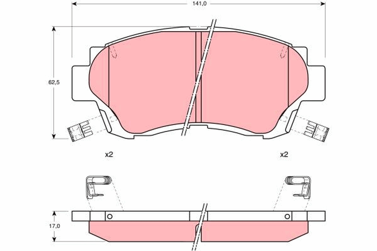 Brake Pad Set, disc brake (Front axle)  Art. GDB1142