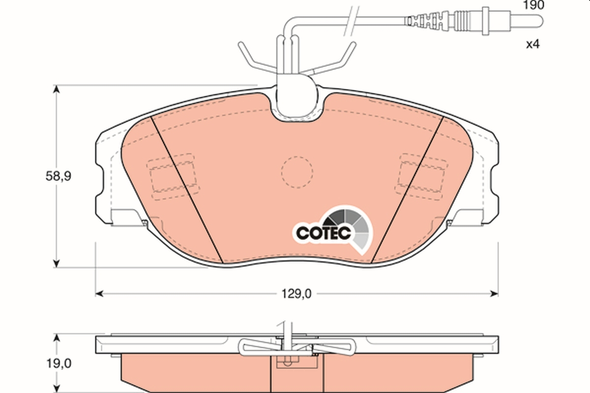 Brake Pad Set, disc brake (Front axle)  Art. GDB1148