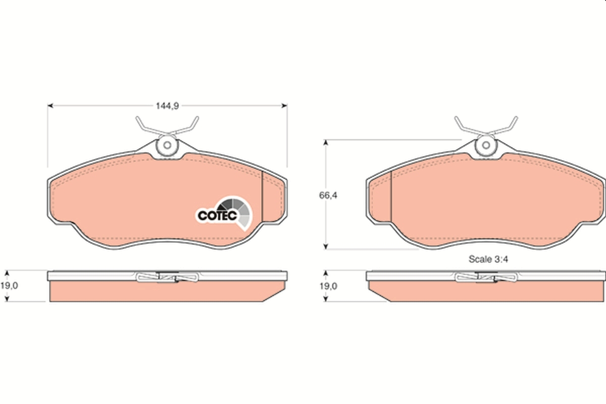 Brake Pad Set, disc brake (Front axle)  Art. GDB1156