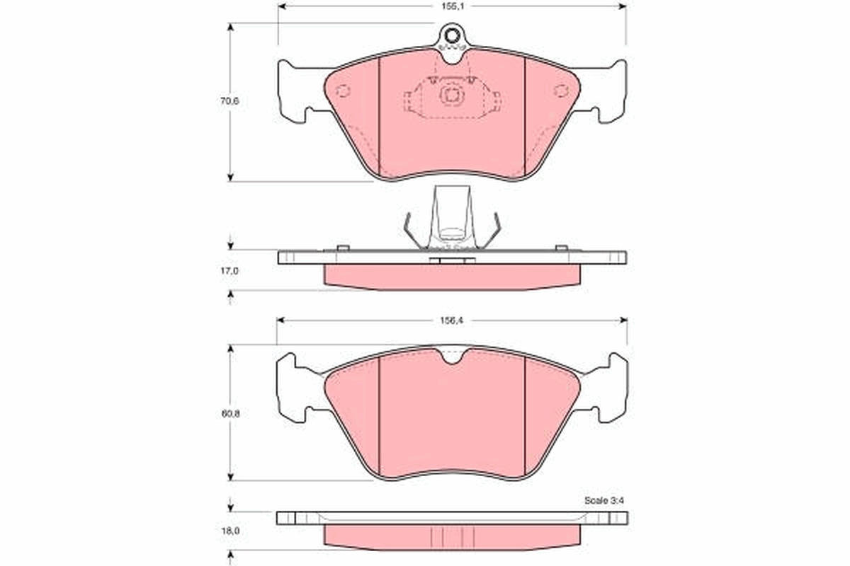 Brake Pad Set, disc brake (Front axle)  Art. GDB1166