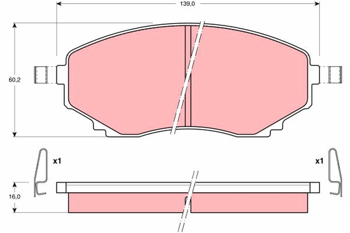 Brake Pad Set, disc brake (Front axle)  Art. GDB1177