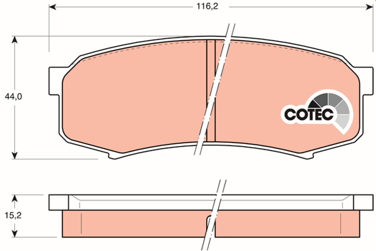 Brake Pad Set, disc brake (Rear axle)  Art. GDB1182