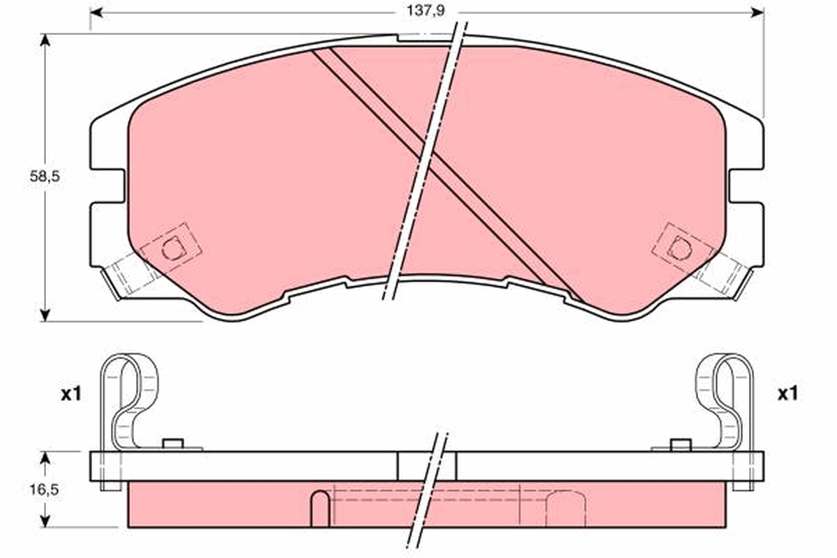 Brake Pad Set, disc brake (Front axle)  Art. GDB1186