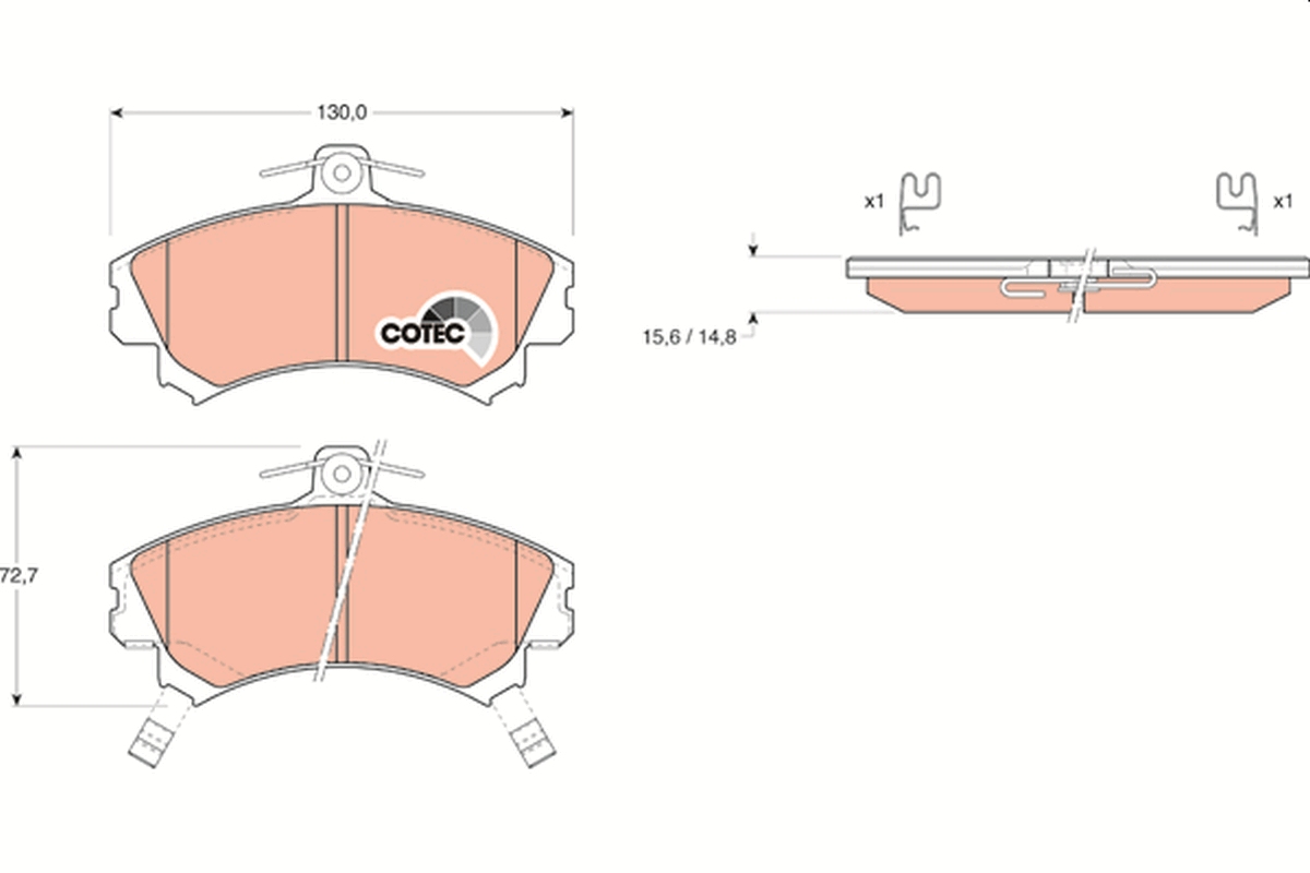 Brake Pad Set, disc brake (Front axle)  Art. GDB1198