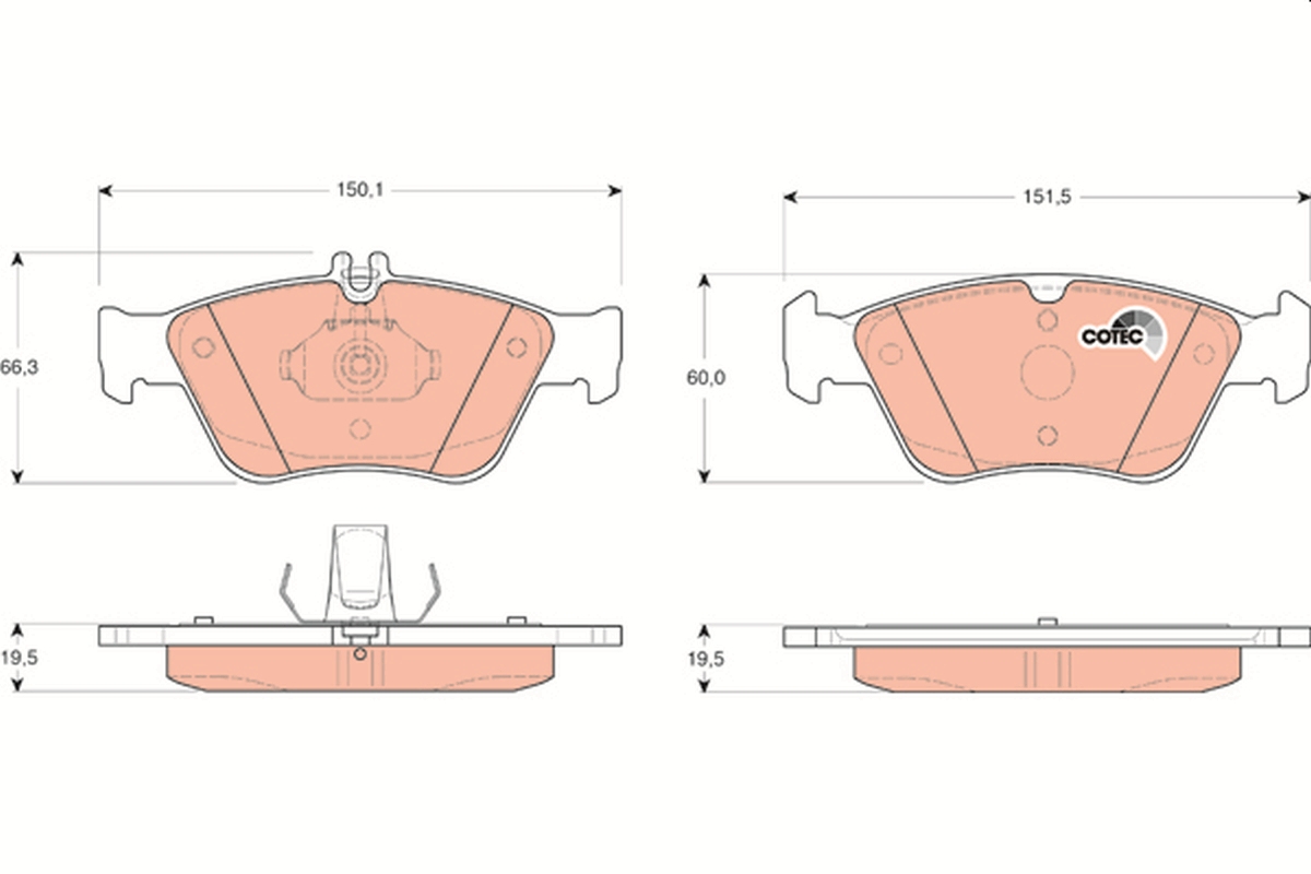 Brake Pad Set, disc brake (Front axle)  Art. GDB1205