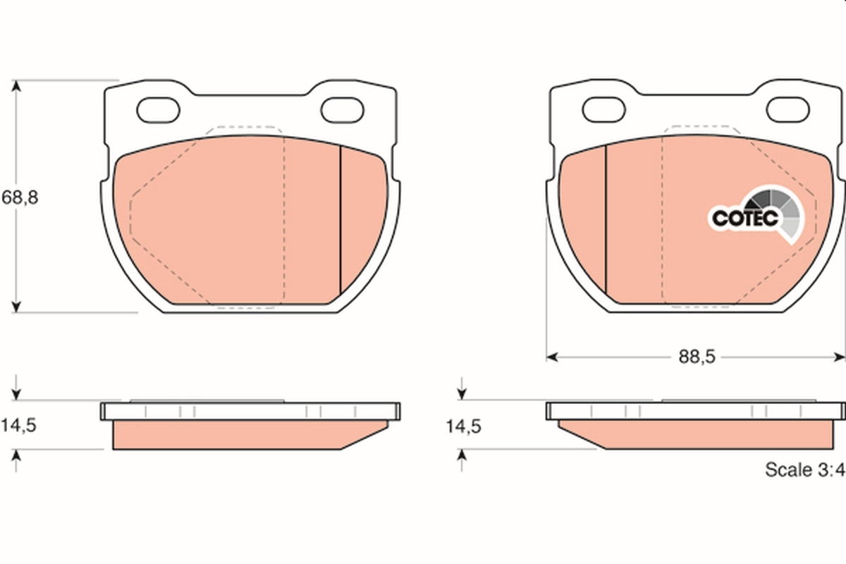 Brake Pad Set, disc brake (Rear axle)  Art. GDB1209