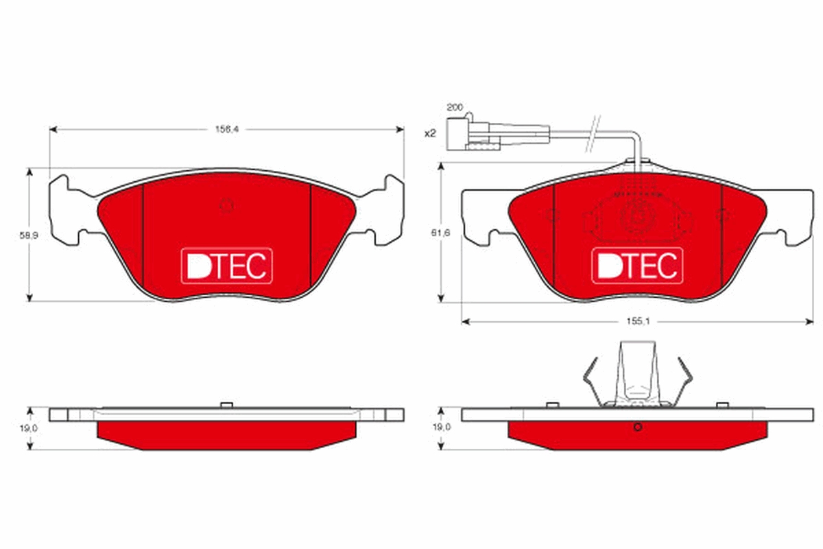 Brake Pad Set, disc brake (Front axle)  Art. GDB1212DTE