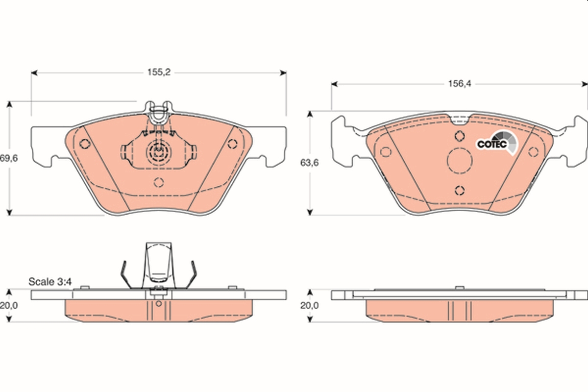 Brake Pad Set, disc brake (Front axle)  Art. GDB1215