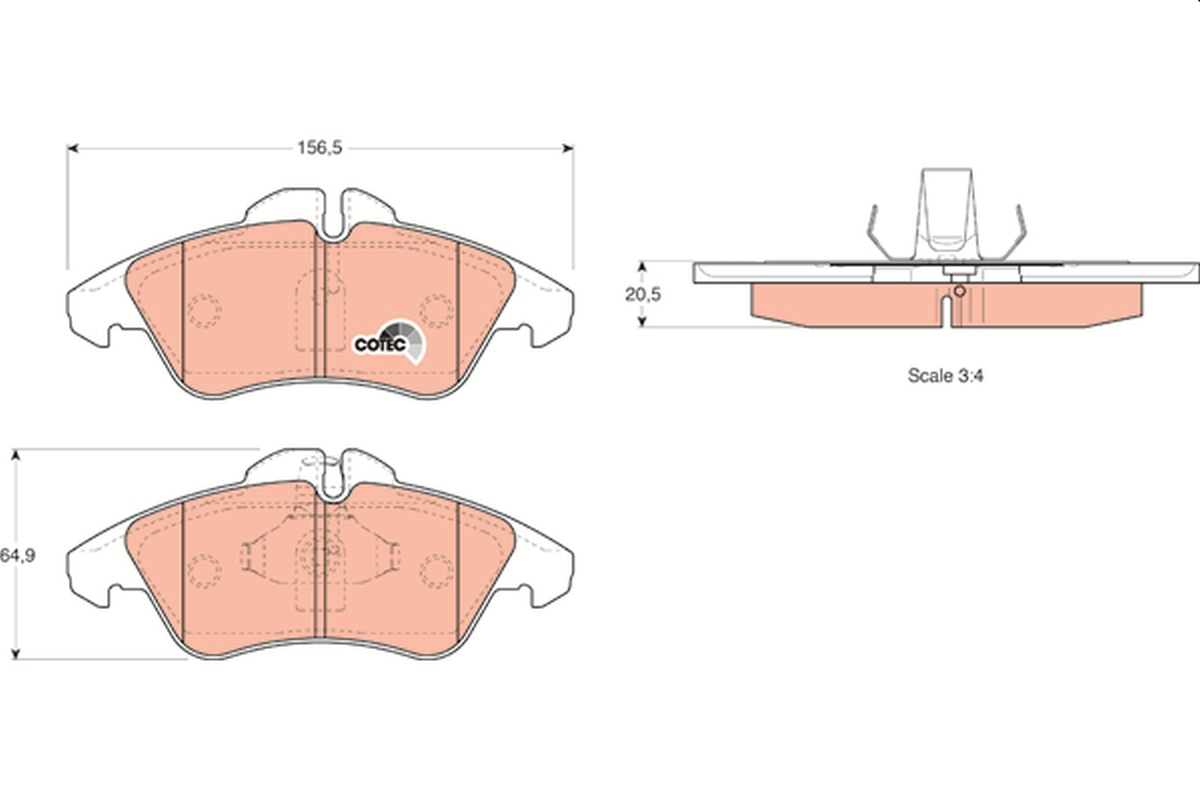 Brake Pad Set, disc brake (Front axle)  Art. GDB1220