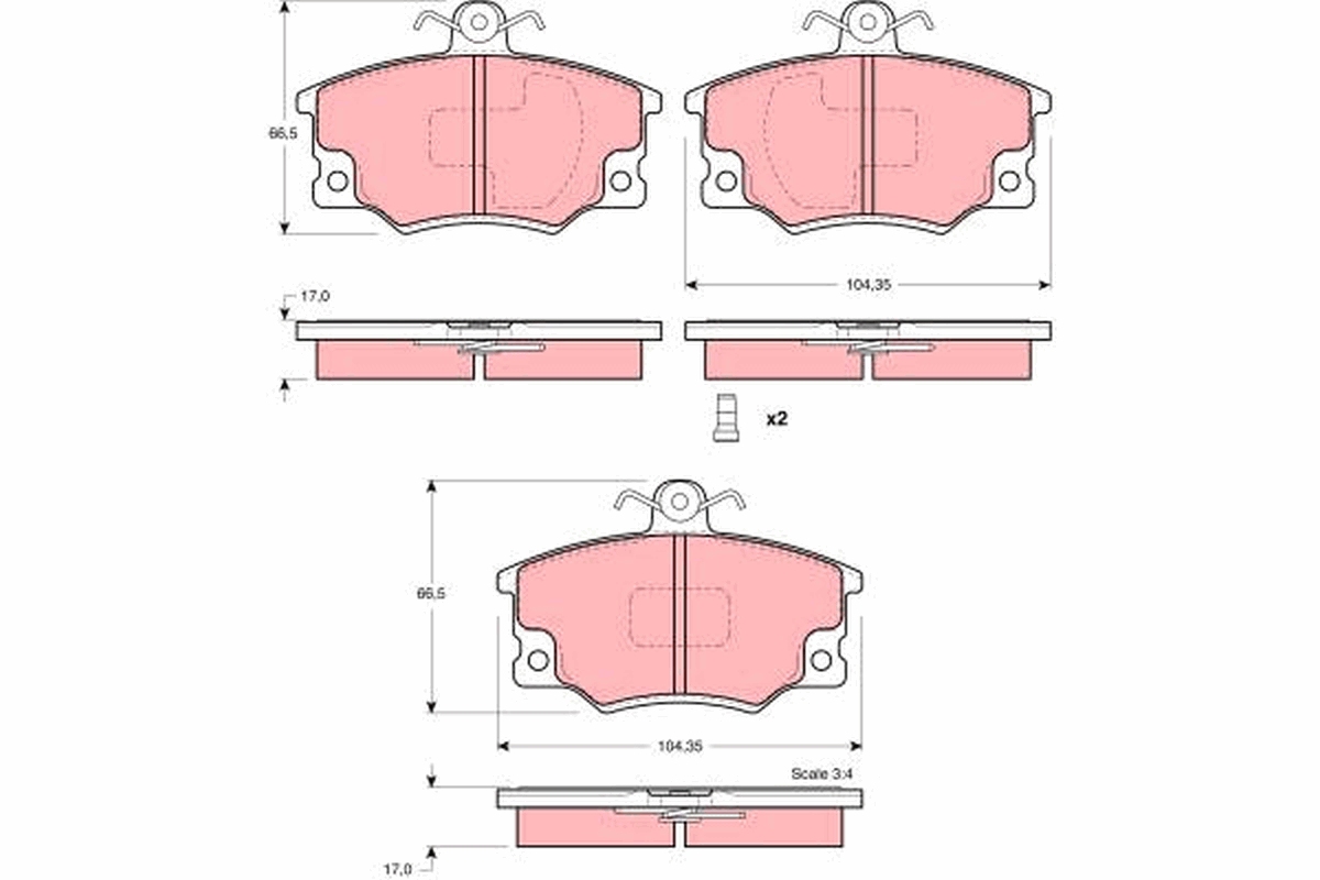 Brake Pad Set, disc brake (Front axle)  Art. GDB1223