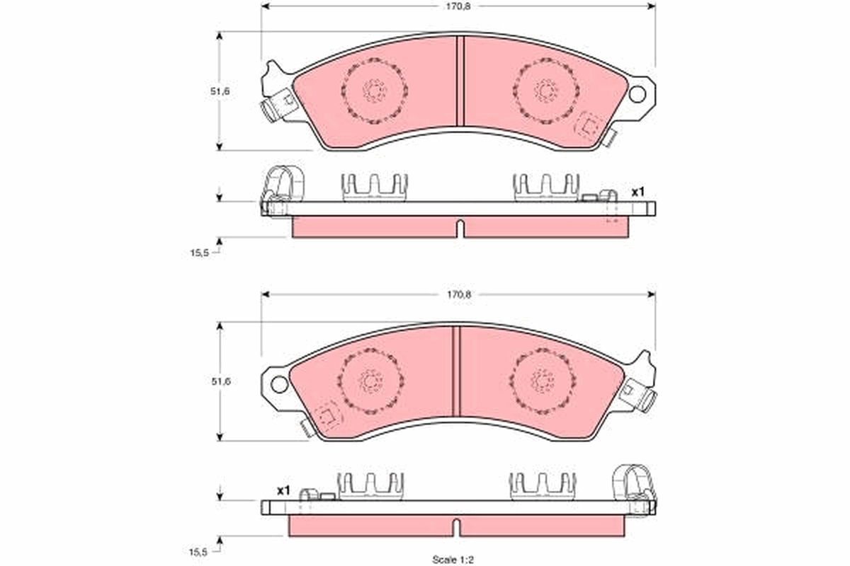 Brake Pad Set, disc brake (Front axle)  Art. GDB1226