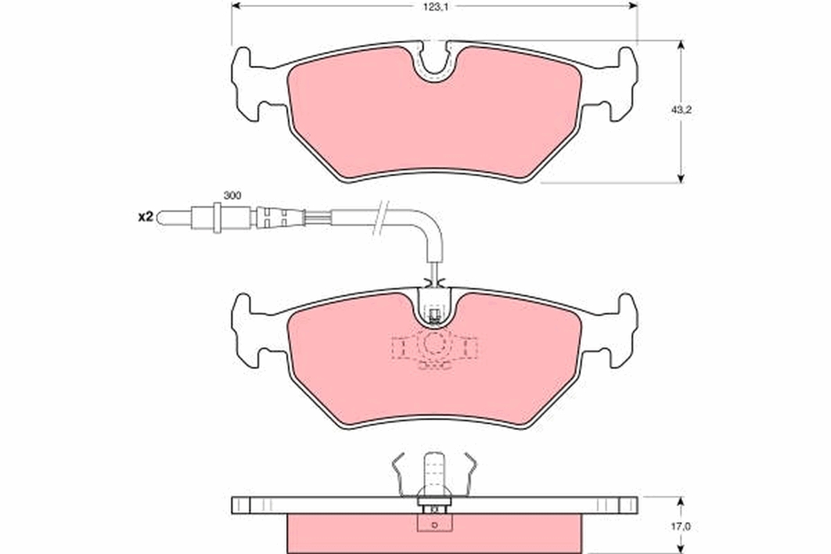 Brake Pad Set, disc brake (Rear axle)  Art. GDB1258