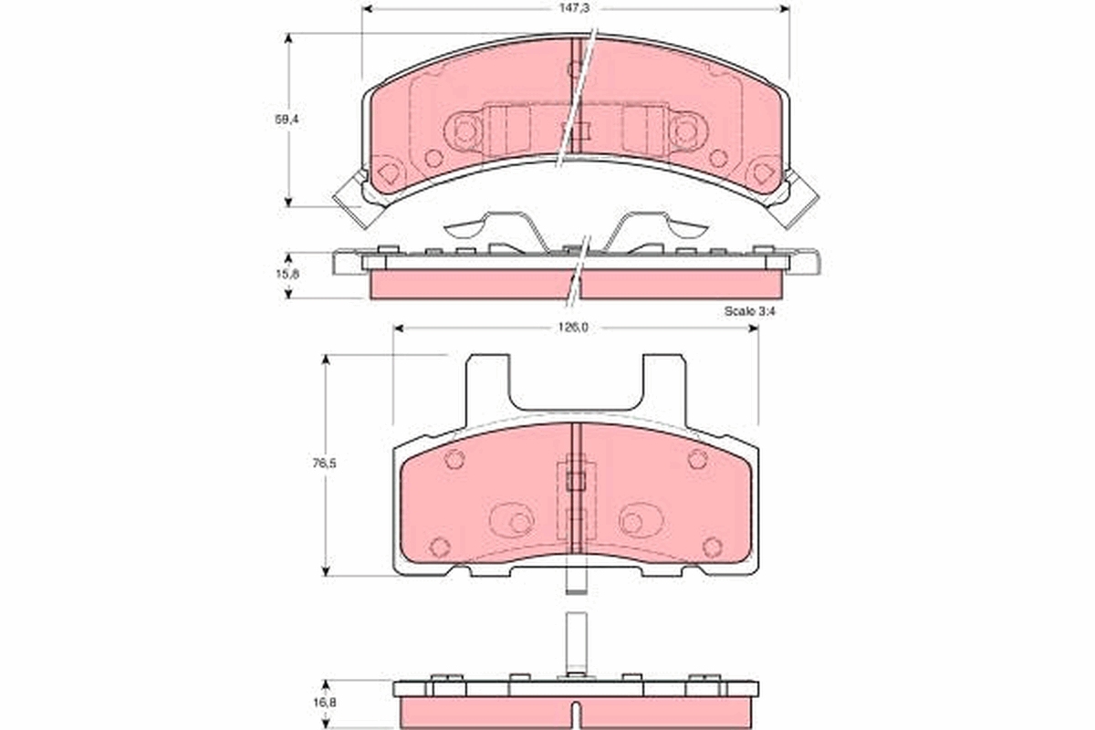 Brake Pad Set, disc brake (Front axle)  Art. GDB1273