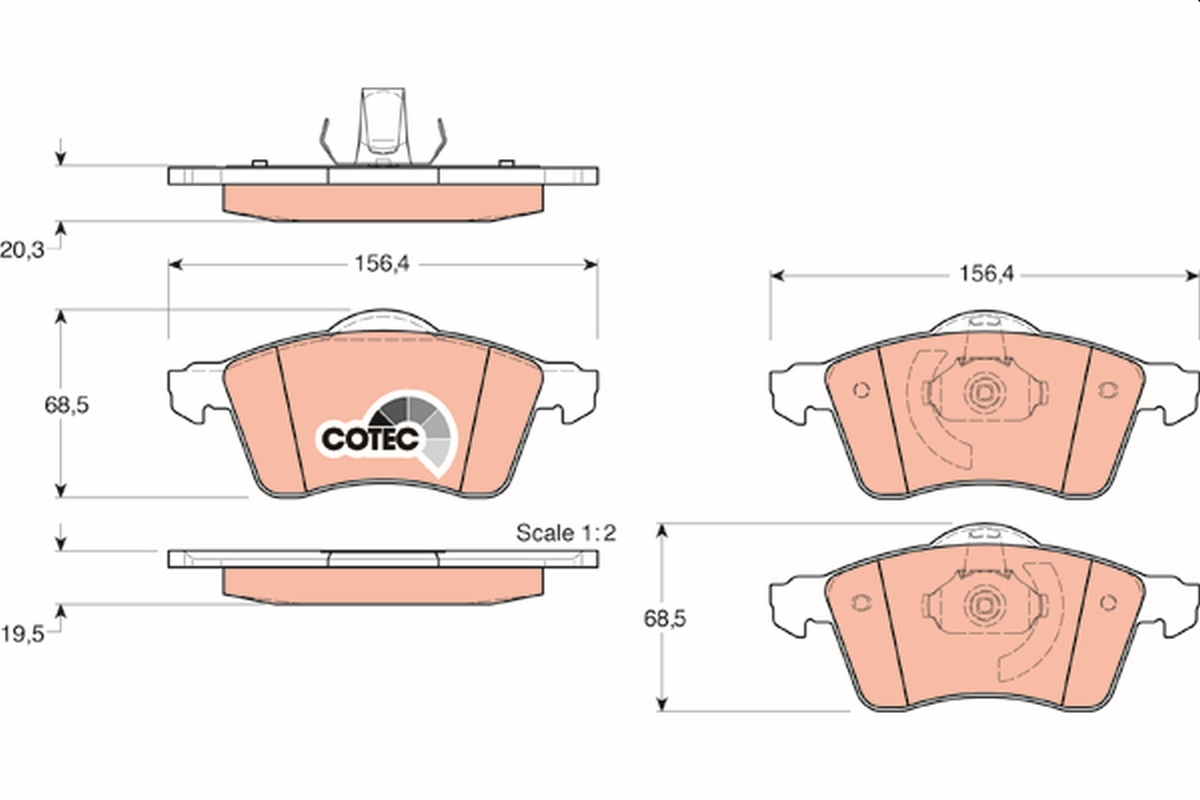 Brake Pad Set, disc brake (Front axle)  Art. GDB1282