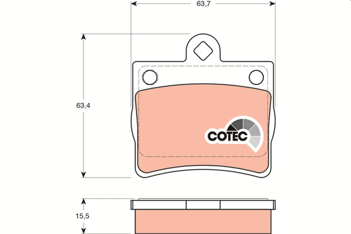 Brake Pad Set, disc brake (Rear axle)  Art. GDB1283