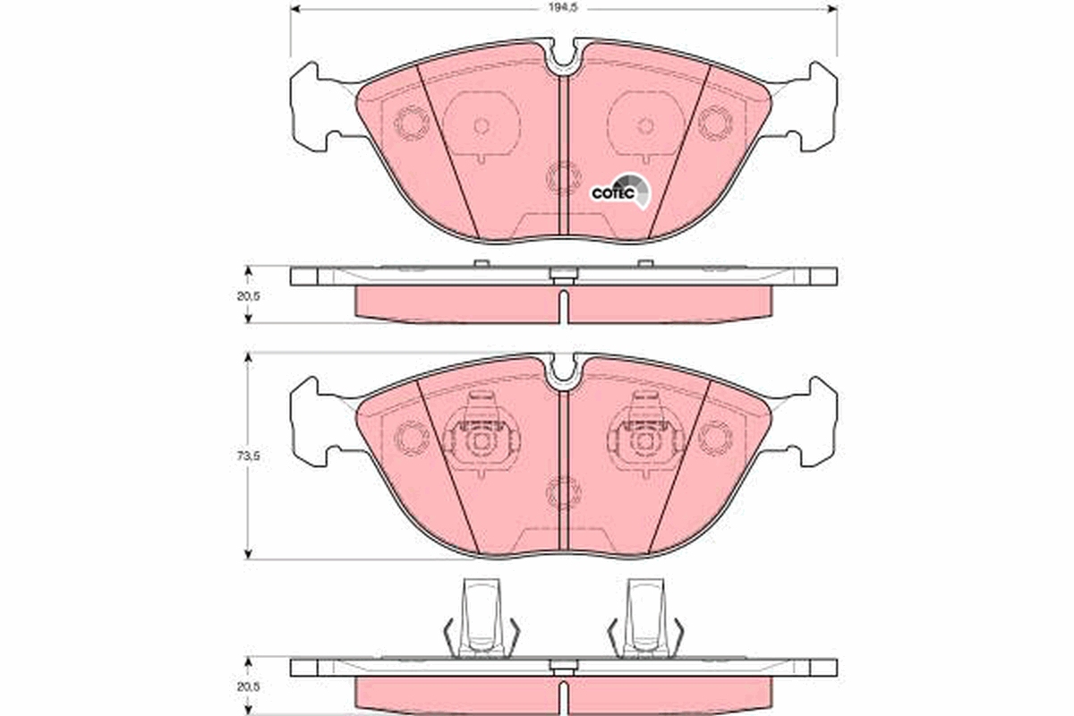 Brake Pad Set, disc brake (Front axle)  Art. GDB1285