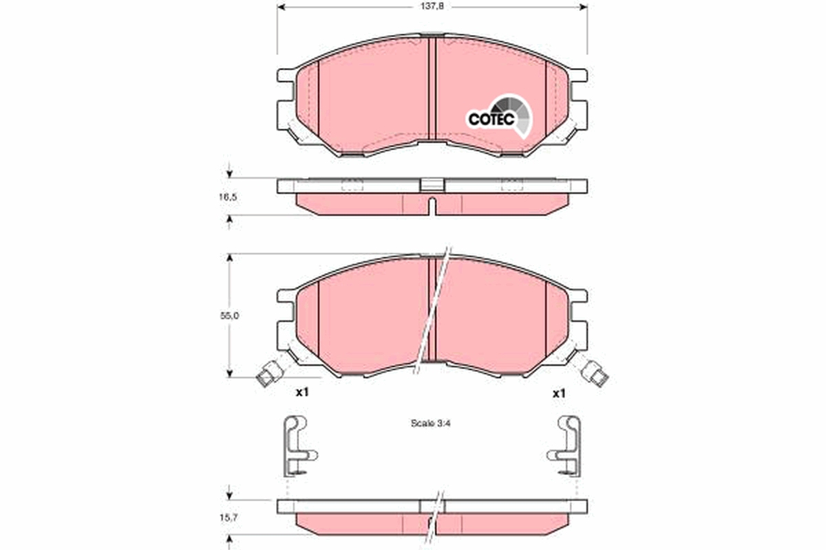 Brake Pad Set, disc brake (Front axle)  Art. GDB1286