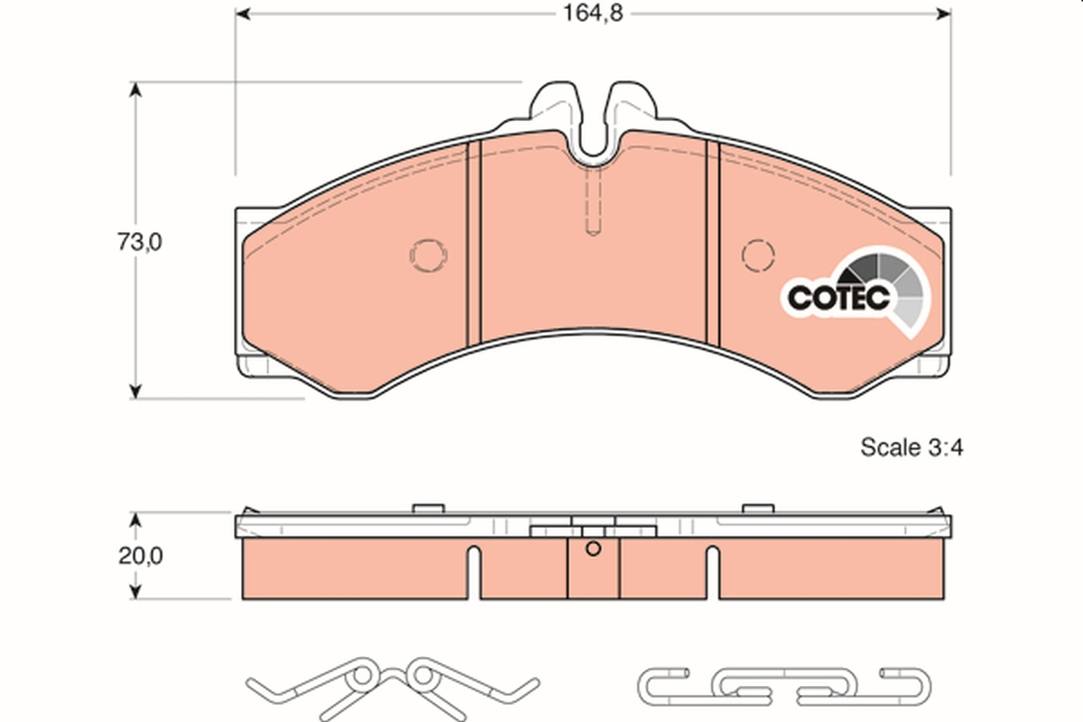 Brake Pad Set, disc brake (Front axle)  Art. GDB1288