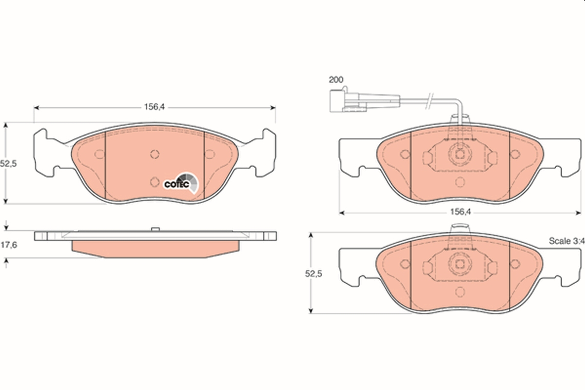 Brake Pad Set, disc brake (Front axle)  Art. GDB1290