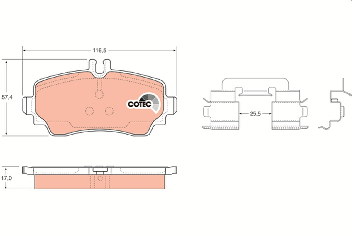 Brake Pad Set, disc brake (Front axle)  Art. GDB1293