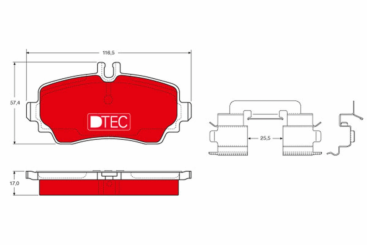 Brake Pad Set, disc brake (Front axle)  Art. GDB1293DTE