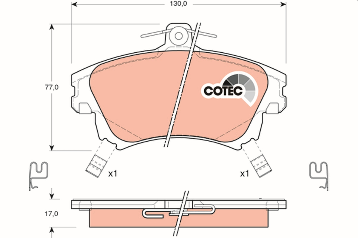 Brake Pad Set, disc brake (Front axle)  Art. GDB1313