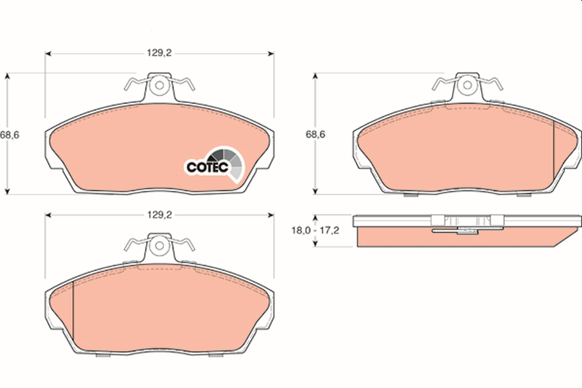 Brake Pad Set, disc brake (Front axle)  Art. GDB1319