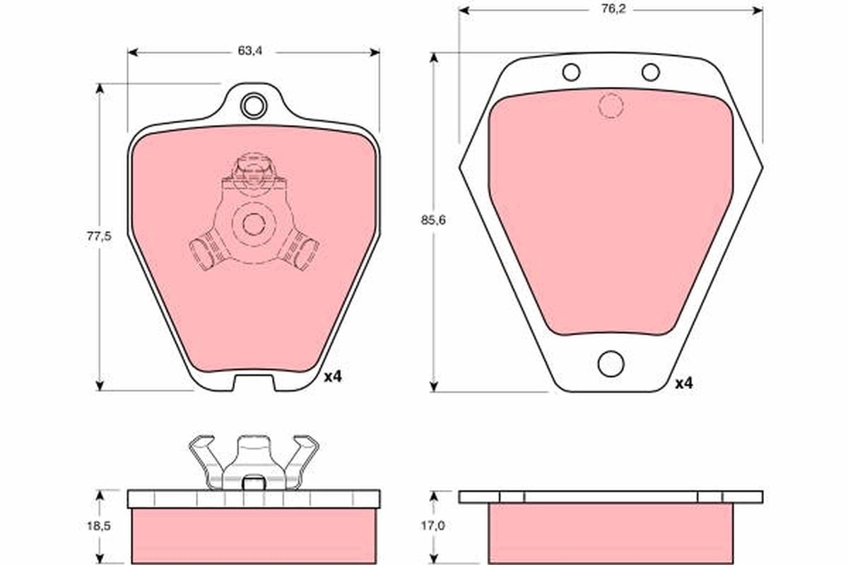 Brake Pad Set, disc brake (Front axle)  Art. GDB1323