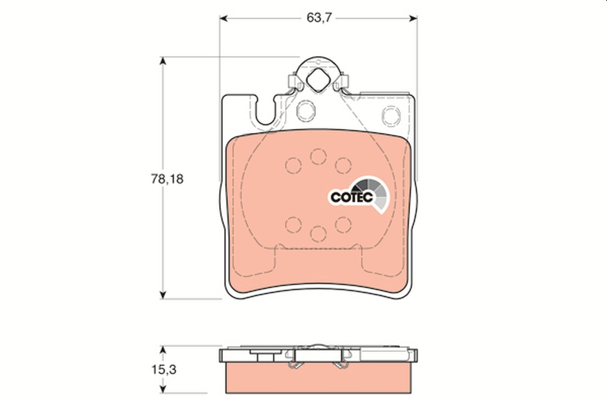 Brake Pad Set, disc brake (Rear axle)  Art. GDB1334