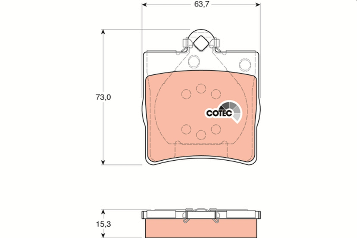 Brake Pad Set, disc brake (Rear axle)  Art. GDB1335