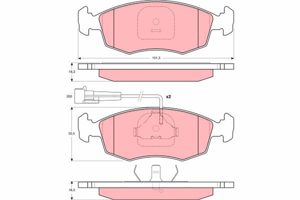 Brake Pad Set, disc brake (Front axle)  Art. GDB1341