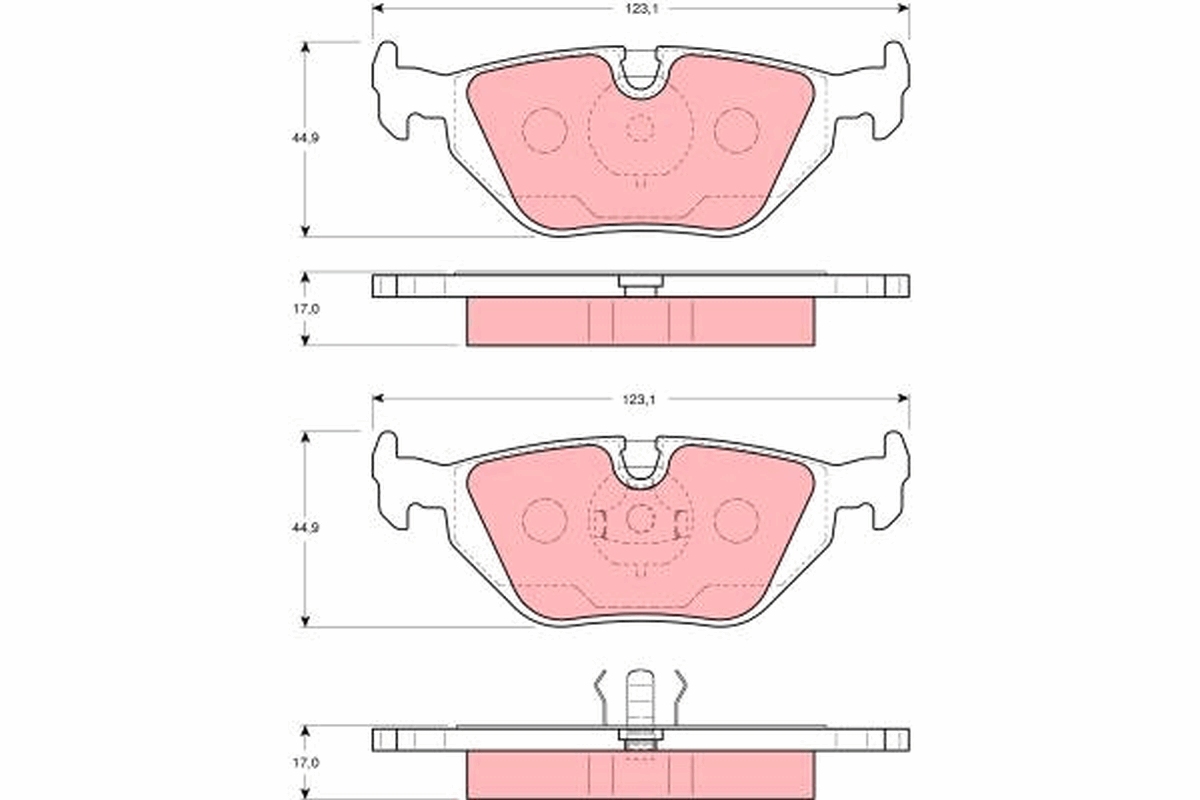 Brake Pad Set, disc brake (Rear axle)  Art. GDB1343