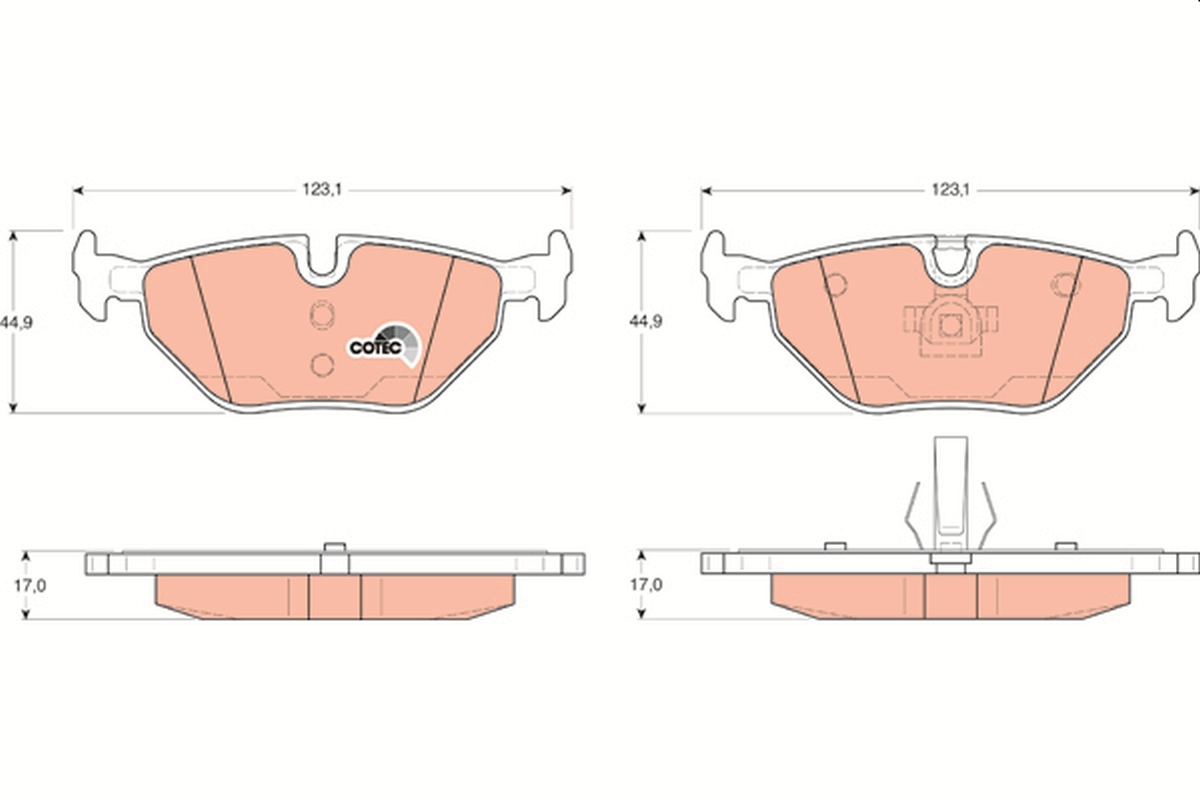 Brake Pad Set, disc brake (Rear axle)  Art. GDB1344