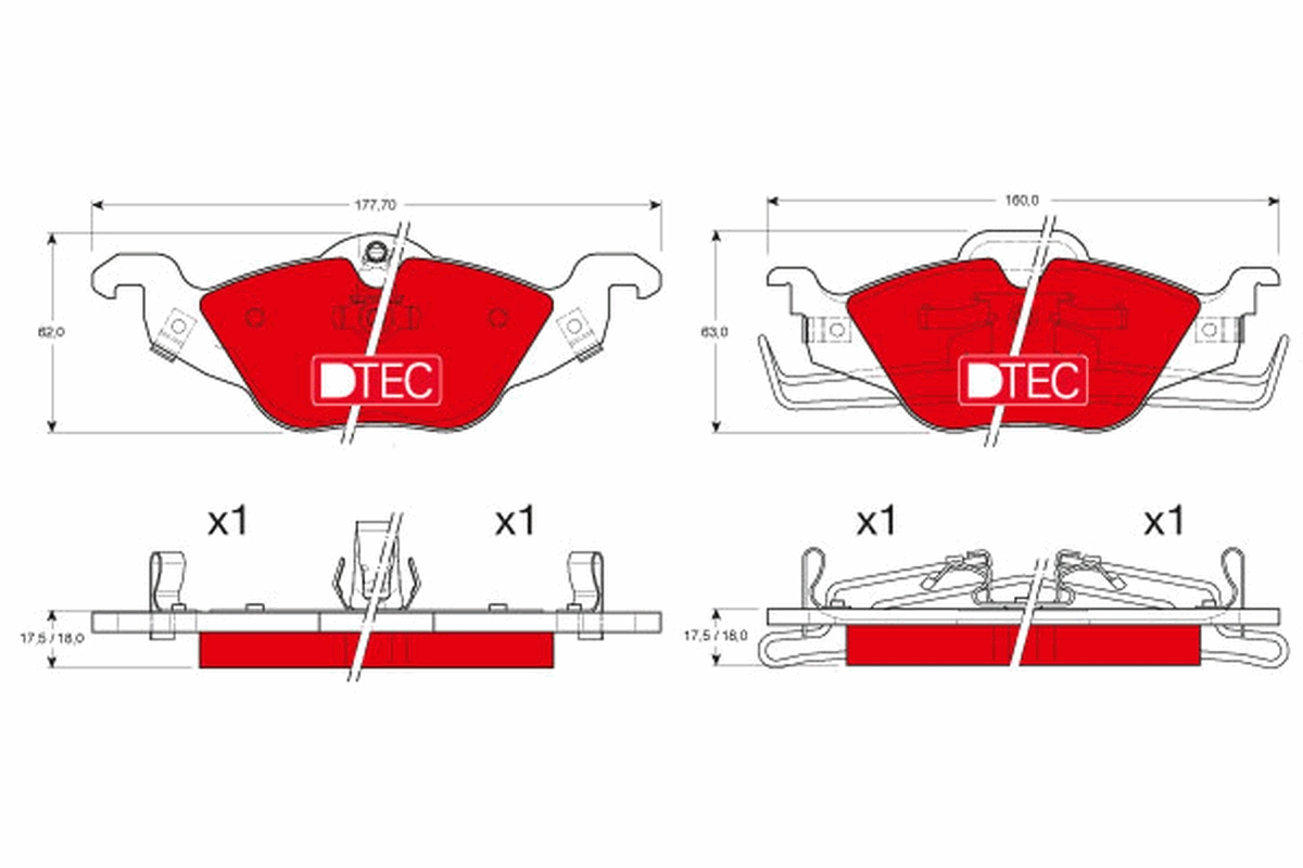 Brake Pad Set, disc brake (Front axle)  Art. GDB1351DTE