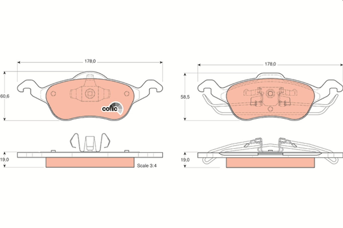 Brake Pad Set, disc brake (Front axle)  Art. GDB1358