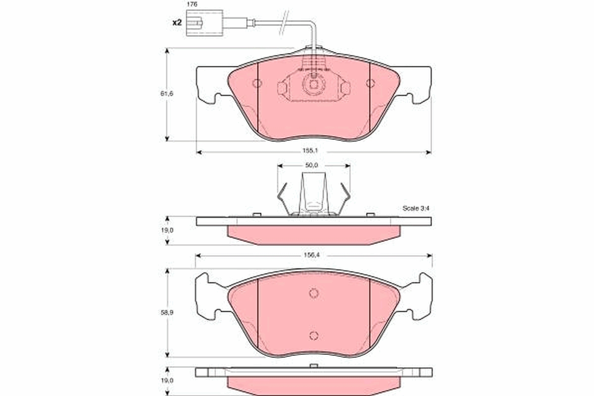 Brake Pad Set, disc brake (Front axle)  Art. GDB1362