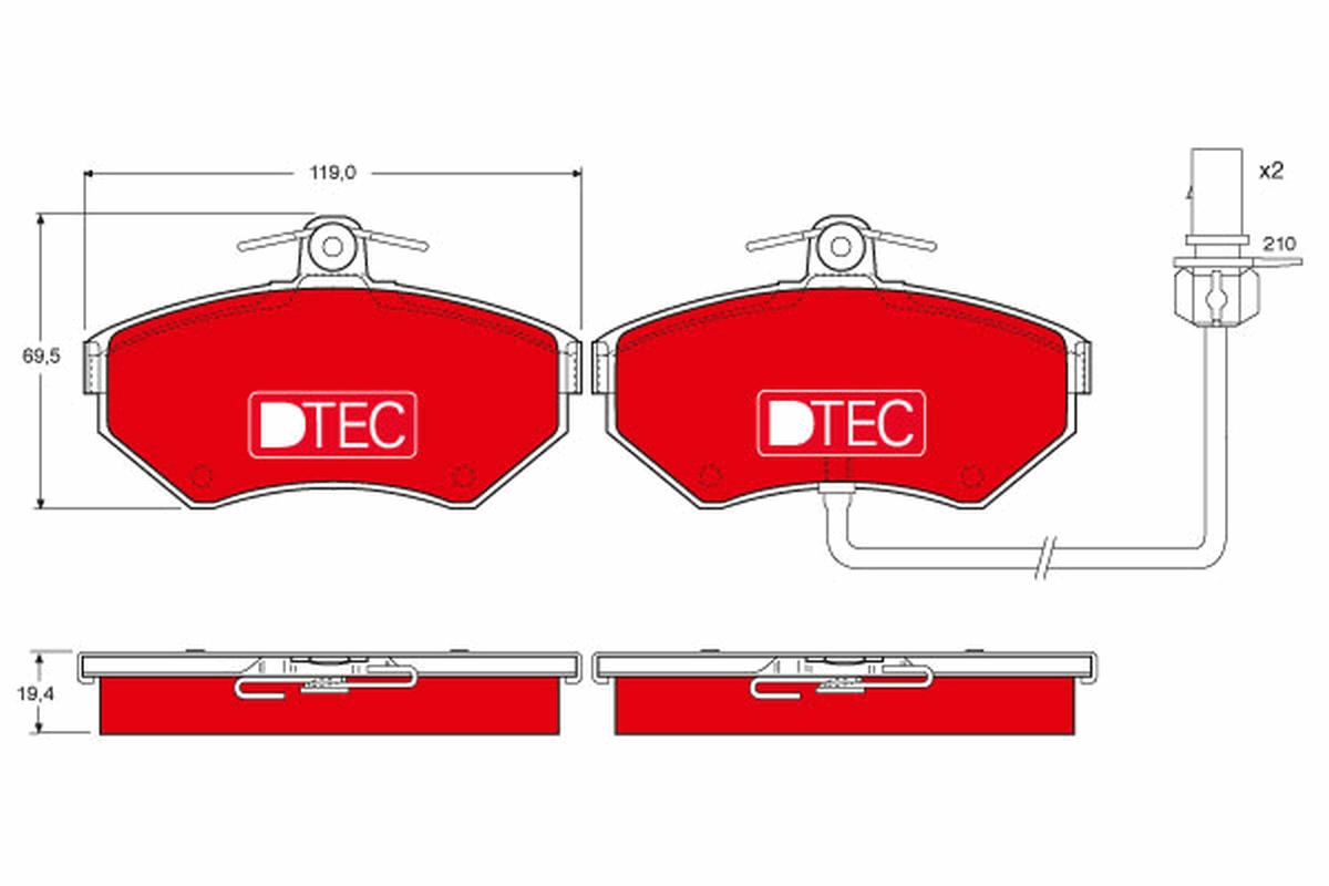 Brake Pad Set, disc brake (Front axle)  Art. GDB1366DTE