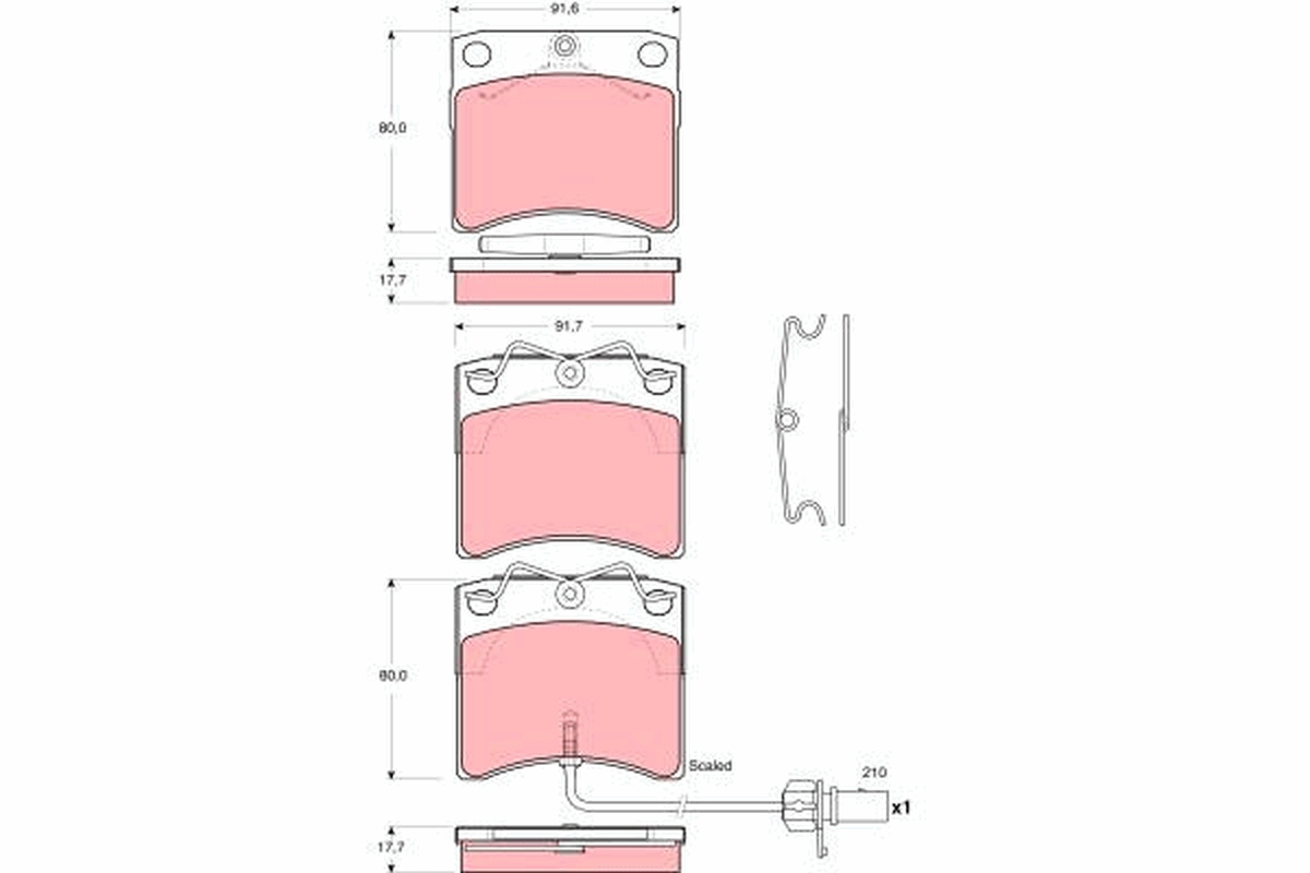 Brake Pad Set, disc brake (Front axle)  Art. GDB1368