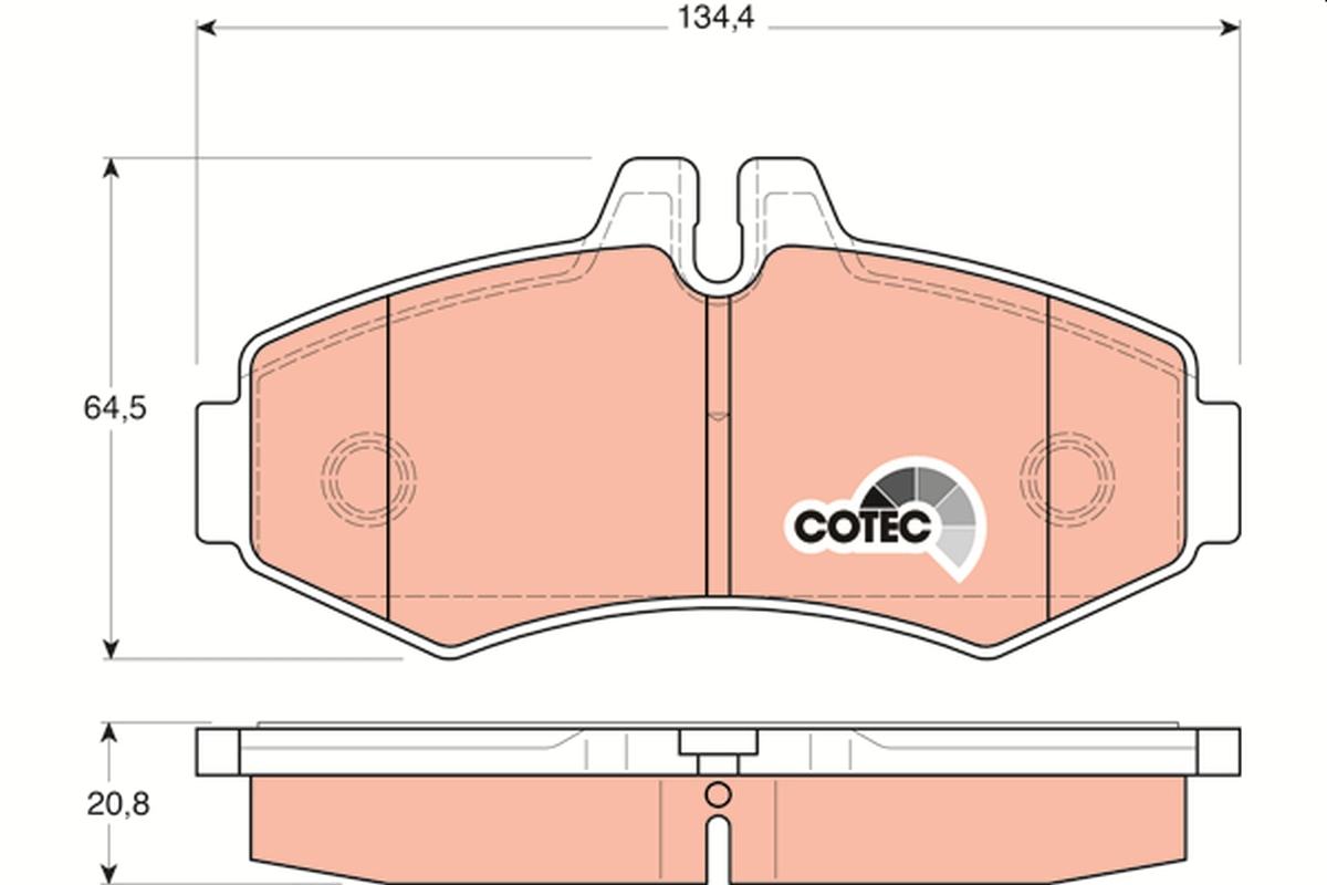 Brake Pad Set, disc brake (Front axle)  Art. GDB1373