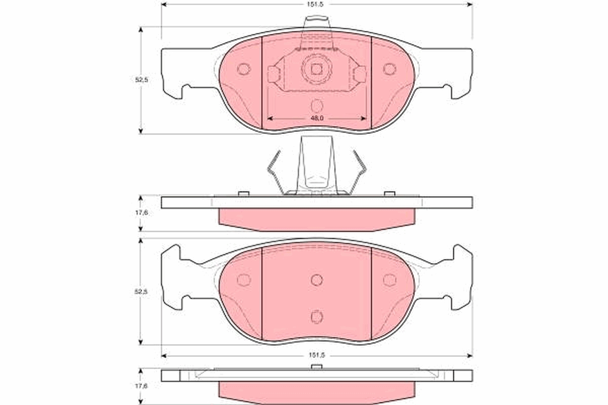 Brake Pad Set, disc brake (Front axle)  Art. GDB1382