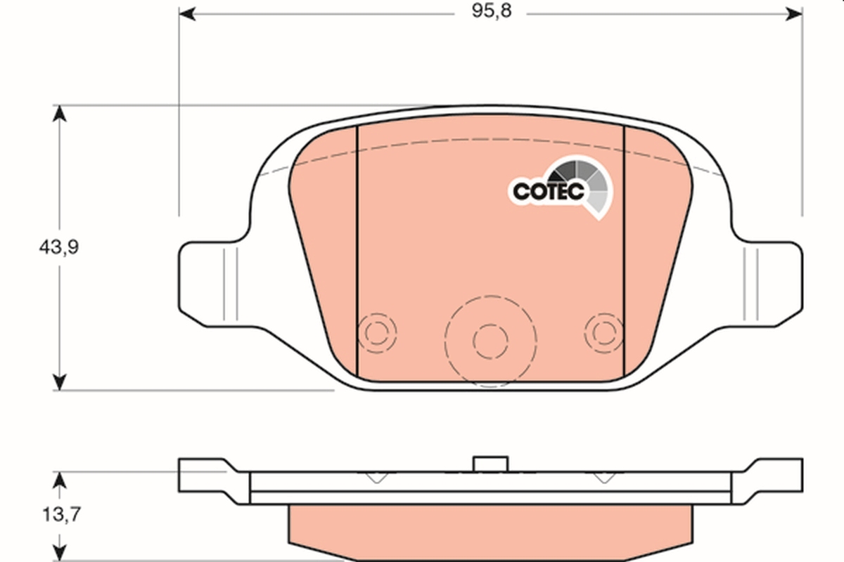 Brake Pad Set, disc brake (Rear axle)  Art. GDB1384