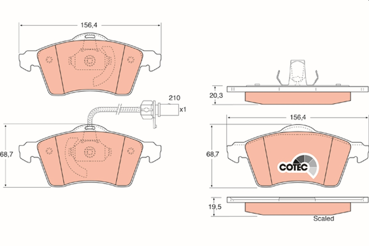 Brake Pad Set, disc brake (Front axle)  Art. GDB1391