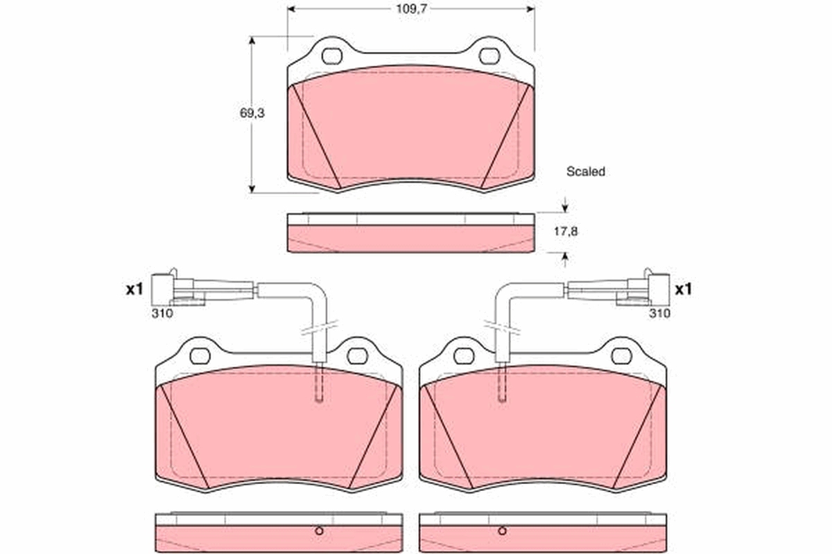 Brake Pad Set, disc brake (Front axle)  Art. GDB1392