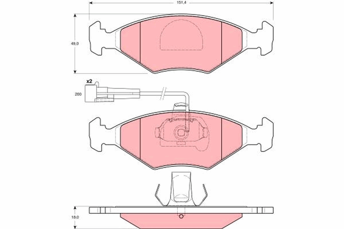 Brake Pad Set, disc brake (Front axle)  Art. GDB1393