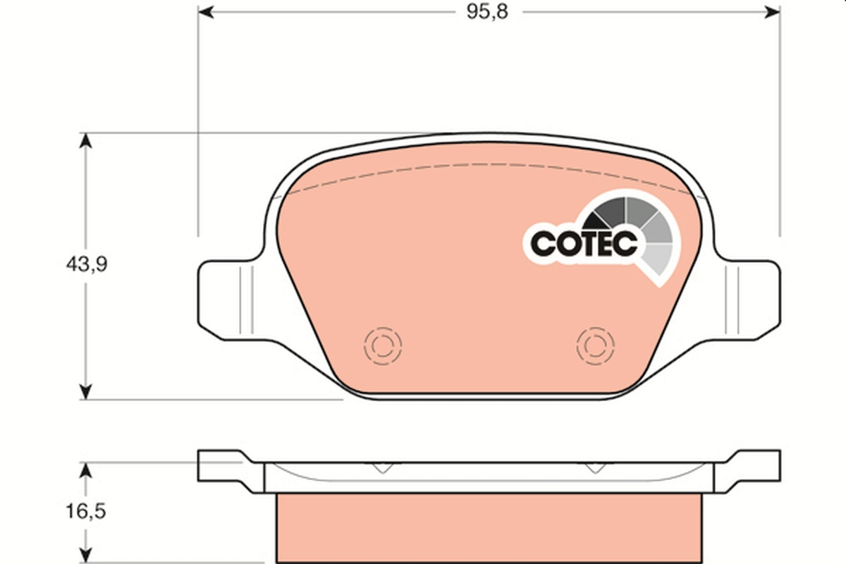 Brake Pad Set, disc brake (Rear axle)  Art. GDB1396