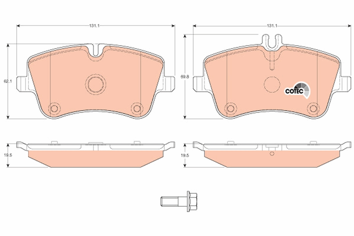 Brake Pad Set, disc brake (Front axle)  Art. GDB1413