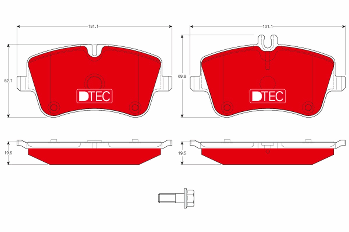 Brake Pad Set, disc brake (Front axle)  Art. GDB1413DTE