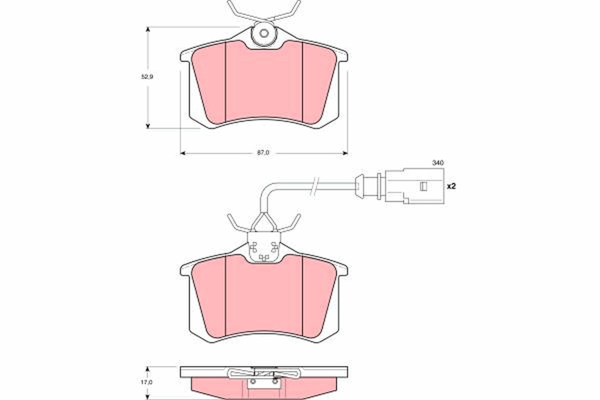 Brake Pad Set, disc brake (Rear axle)  Art. GDB1417